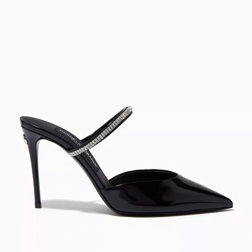 New DOLCE & GABBANA Crystal Mules in Patent Leather - Picture 3 of 15